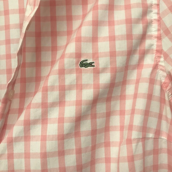 Pink gingham button down - Picture 3 of 4